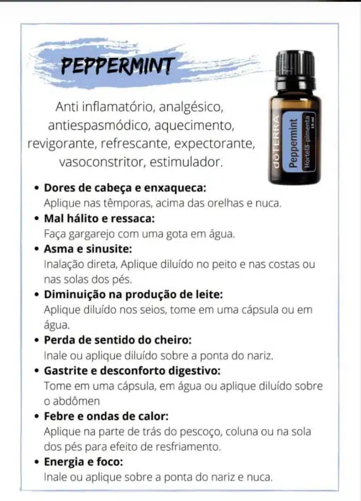 Oleo Essencial Peppermint Doterra (Hortelã-pimenta 15ml) - Imagem 3